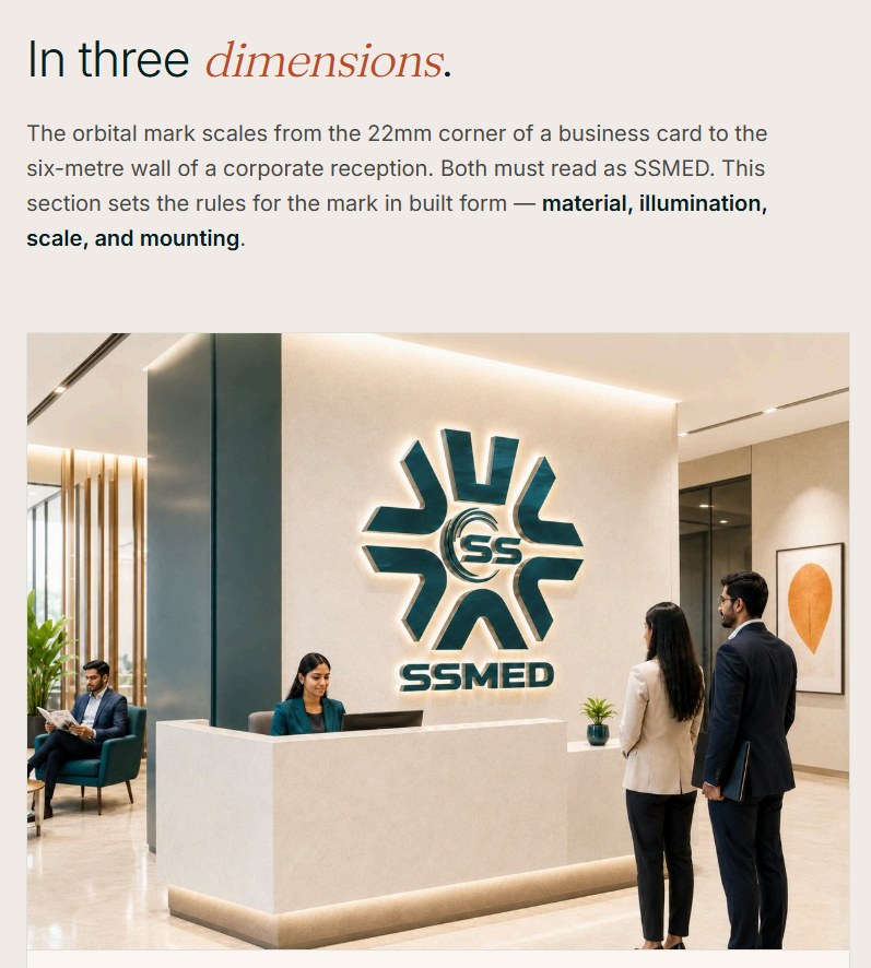 SSMED · the orbital mark, Built form